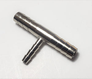 1/8" x 1/16" x 1/8" tee assembly, plated brass, sold each