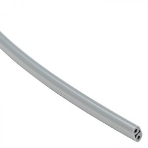 Asepsis 2-hole syringe tubing, gray, 100 foot roll